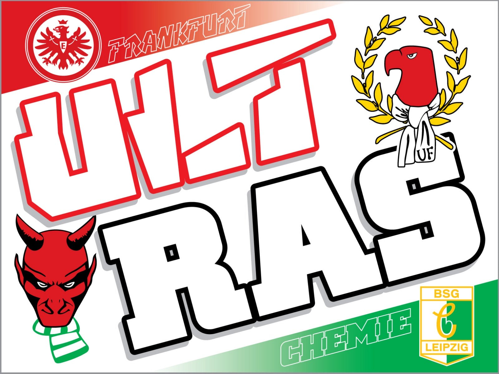 Eintracht Frankfurt - BSG Chemie Leipzig - flagge - 1,5 x 1 m