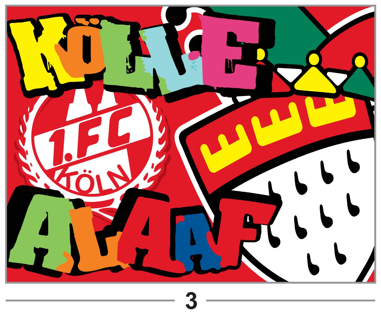1. FC Köln - FLAGGE - 1.5 x 1 m