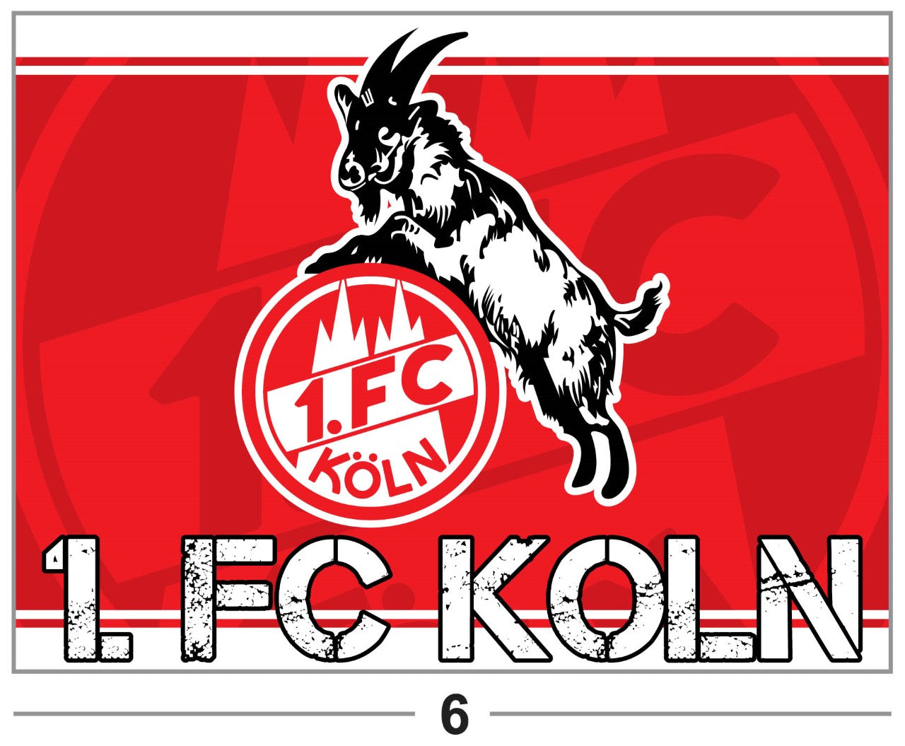 1. FC Köln - FLAGGE - 1.5 x 1 m