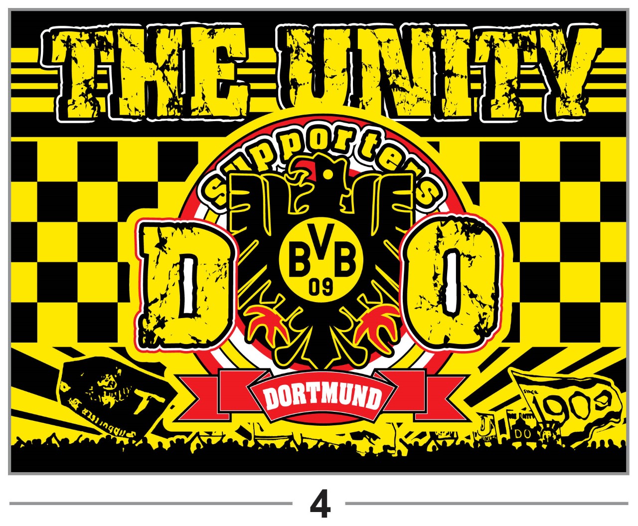 Borussia Dortmund - FLAGGE - 2 x 1.5 m