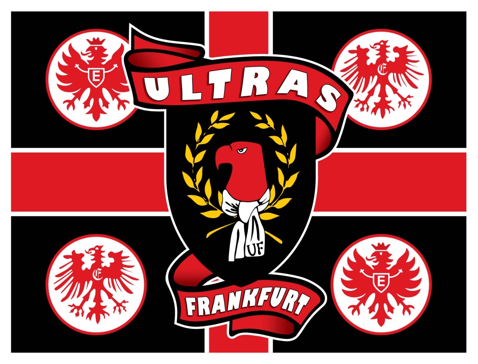 Eintracht Frankfurt - FLAGGE - 1.5 x 1 m