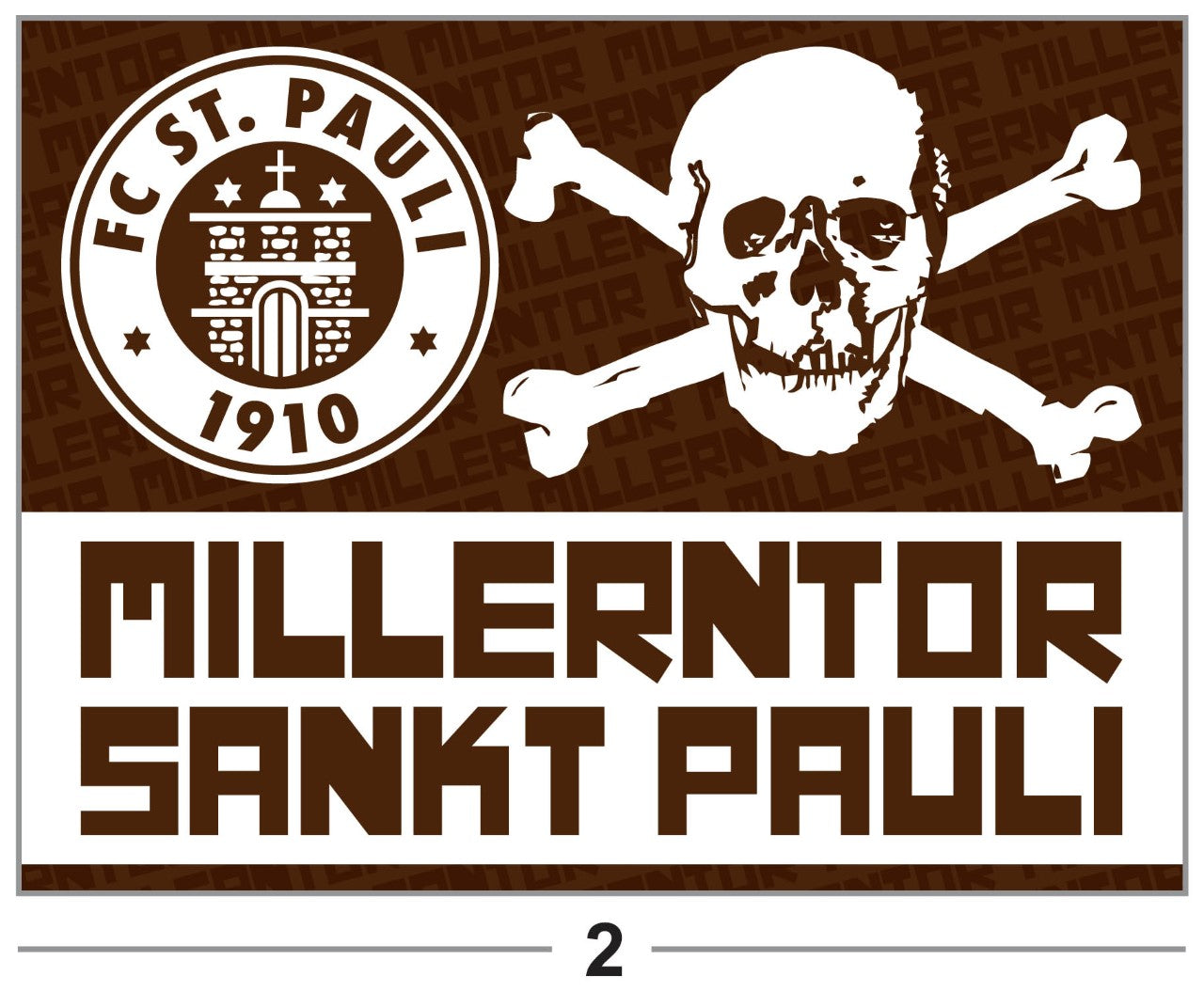 FC St. Pauli - FLAGGE - 2 x 1.5 m