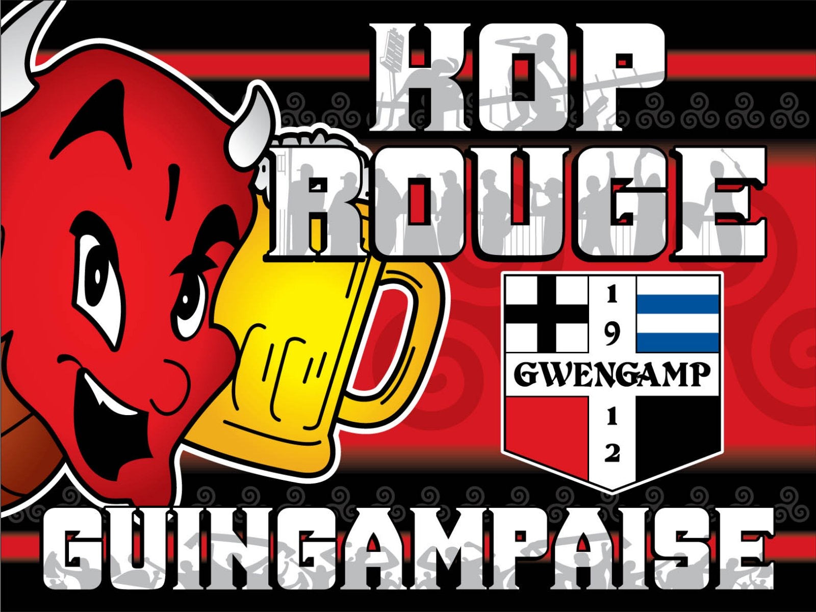 En Avant Guingamp - drapeau - 2x1,5m