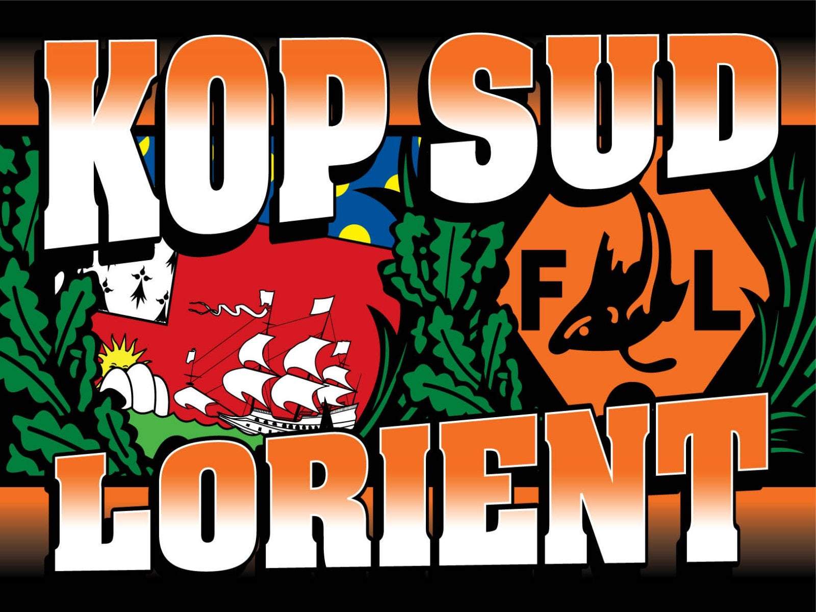 FC Lorient - drapeau - 2 x 1,5 m