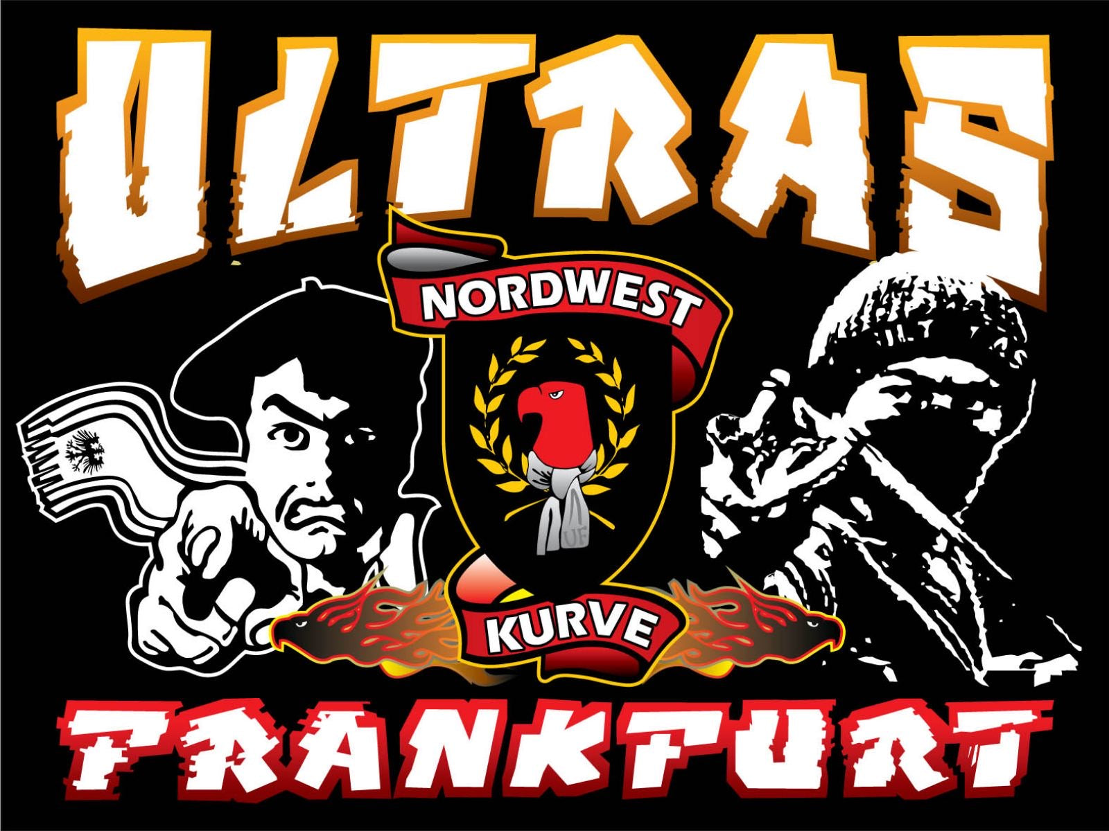 Eintracht Frankfurt - flagge - 1,5 x 1 m ULTRAS