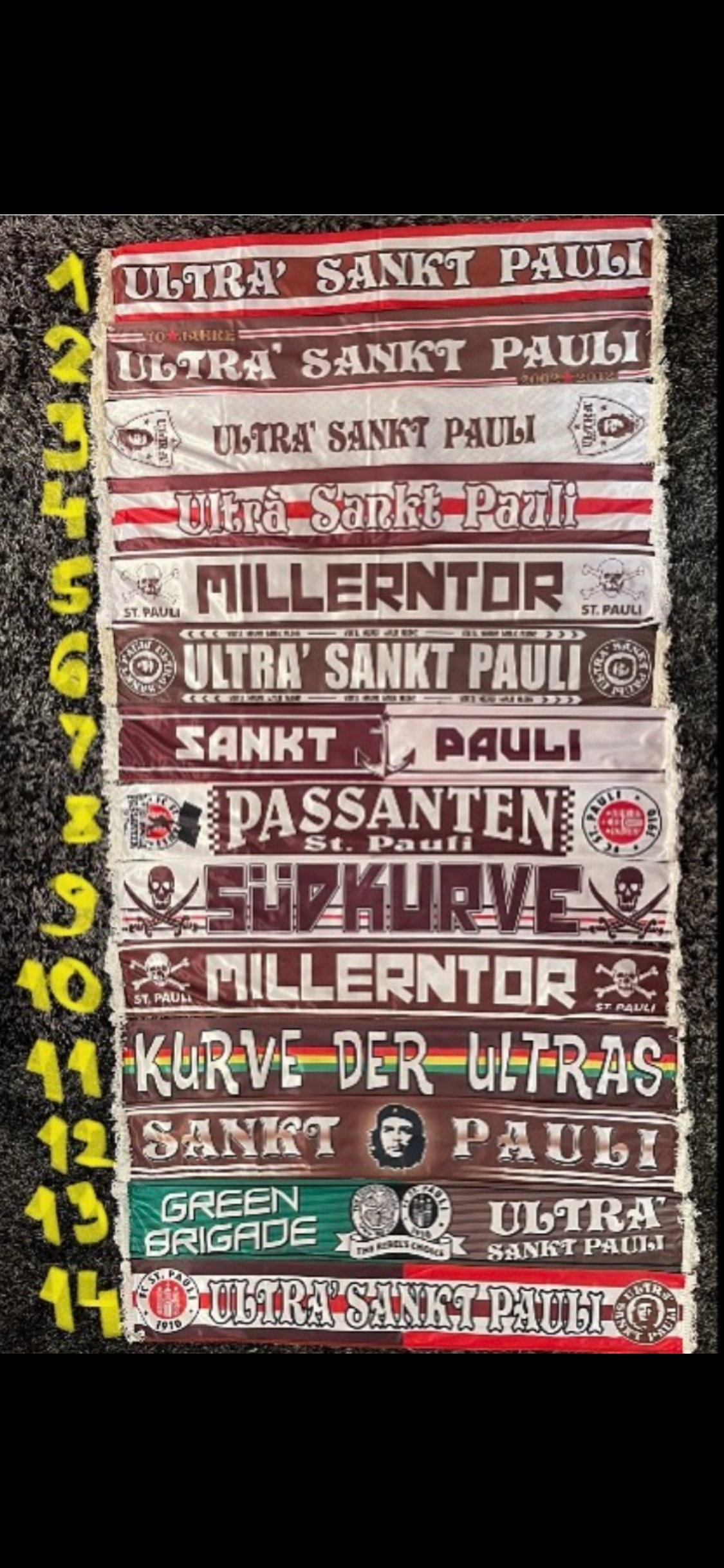 FC St. Pauli - 14 seidenschals 😍