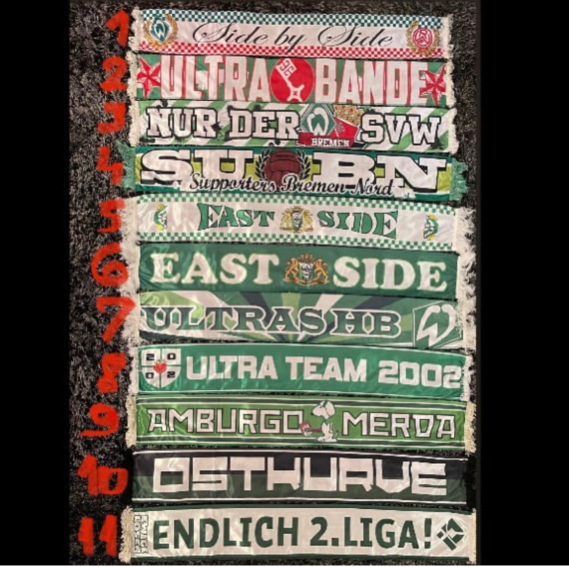 SV Werder Bremen - 11 seidenschals 🤠