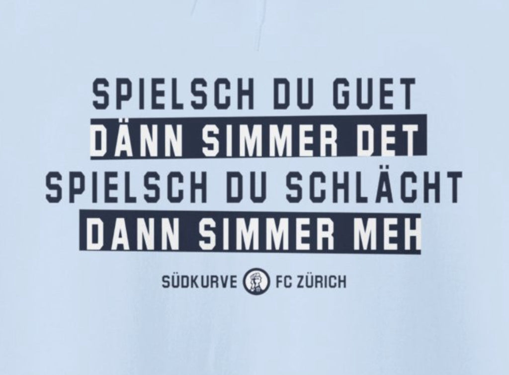 FC ZÜRICH - hoodie - 12 - S - 3XL - light blue