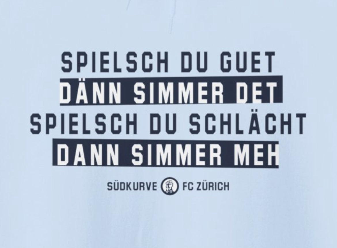 FC ZÜRICH - hoodie - 12 - S - 3XL - light blue