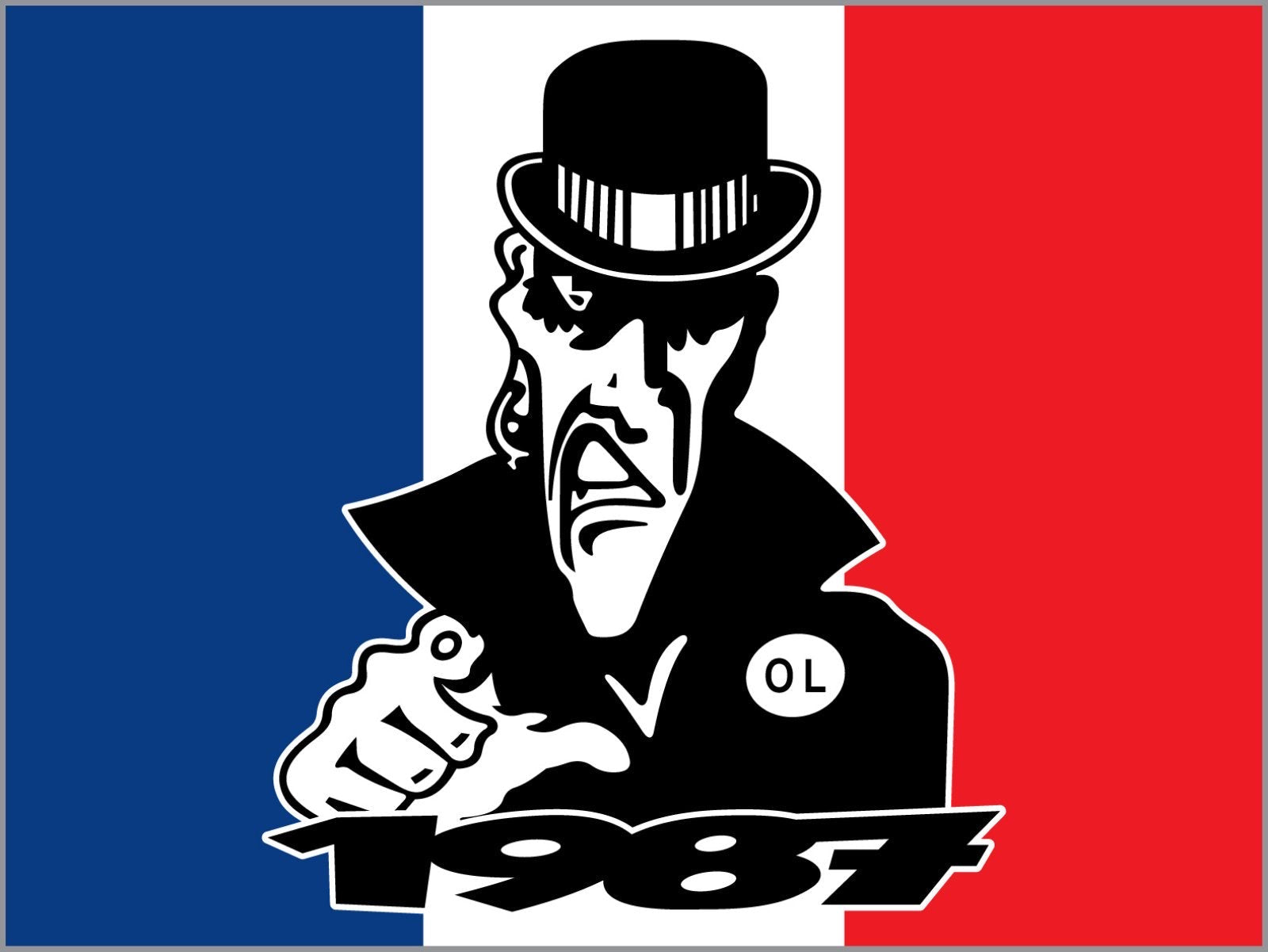 Olympique Lyonnais - drapeau - 1,5 x 1 m