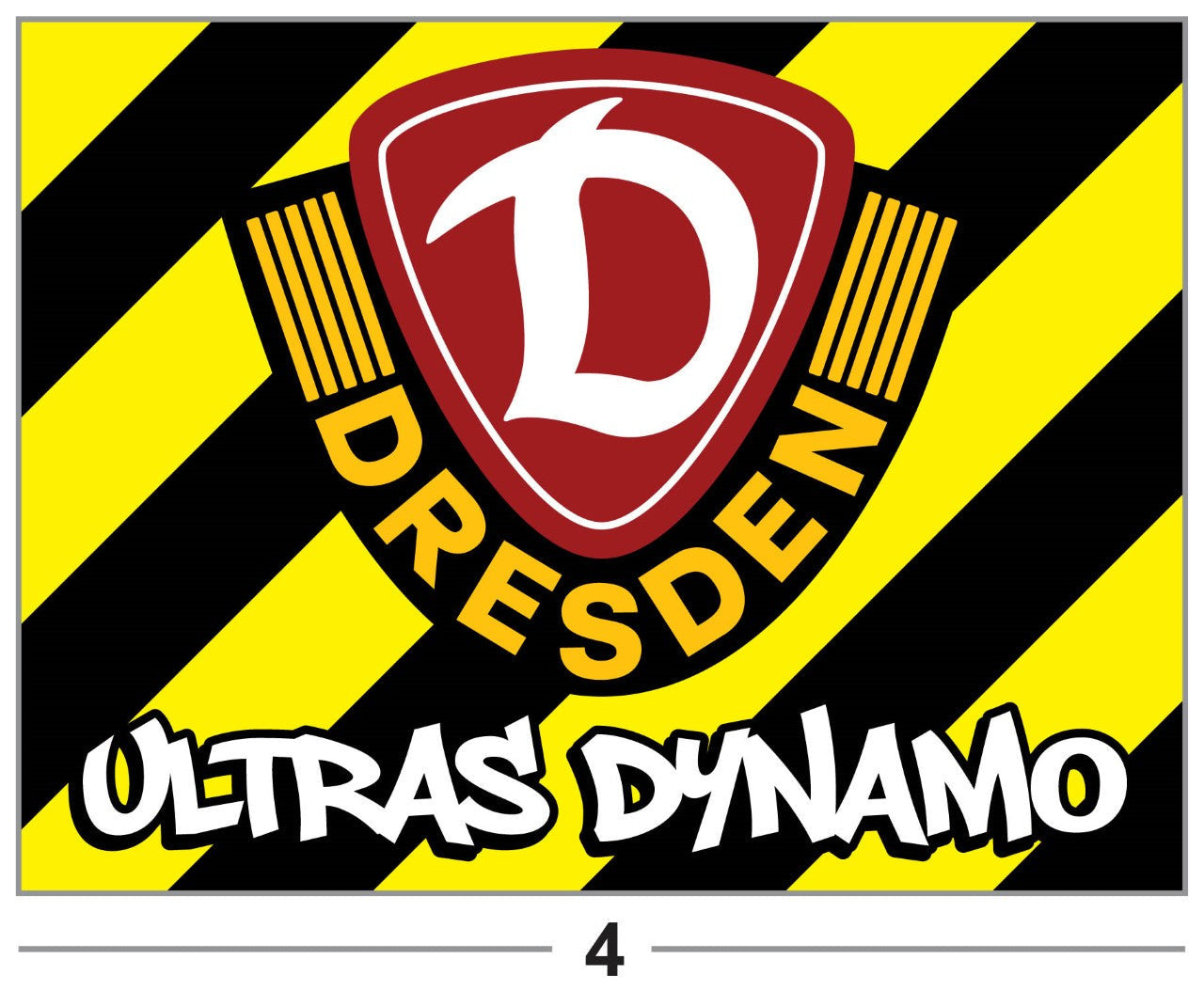 Dynamo Dresden - flagge - 1,5 x 1 m