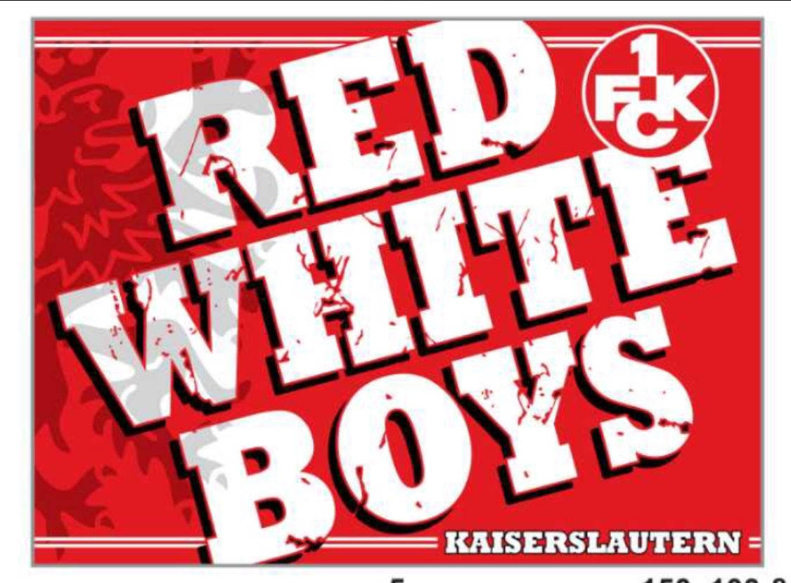 1. FC Kaiserslautern - flagge - 1,5 x 1 m
