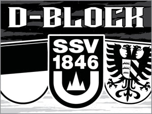 SSV Ulm 1846 - flagge - 2 x 1,5 m