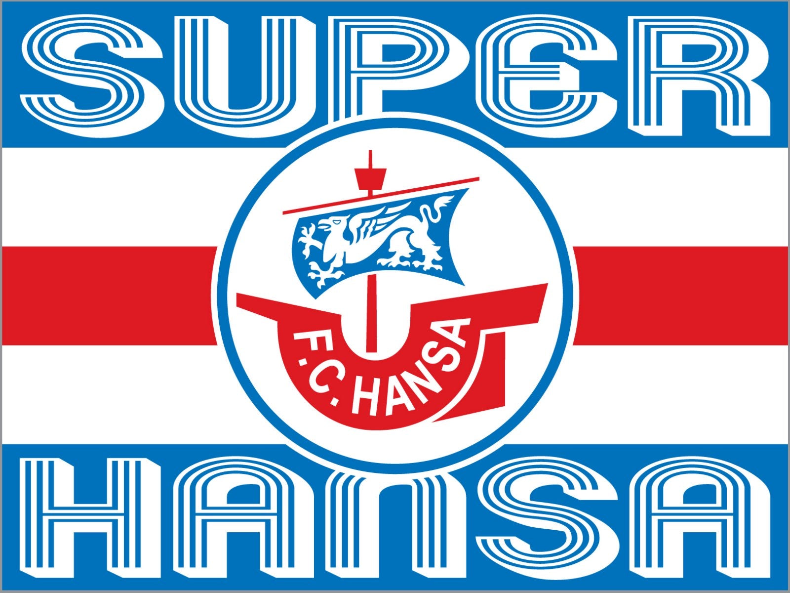 FC Hansa Rostock - flagge - 2 x 1,5 m